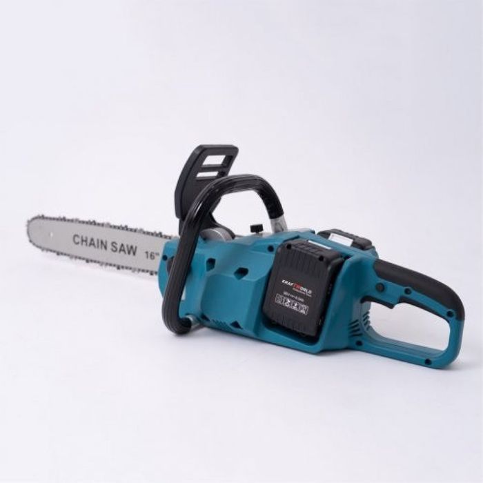 Акумулаторна резачка за дърва с маслен филтър,2х36V 10Ah,с акумулаторе