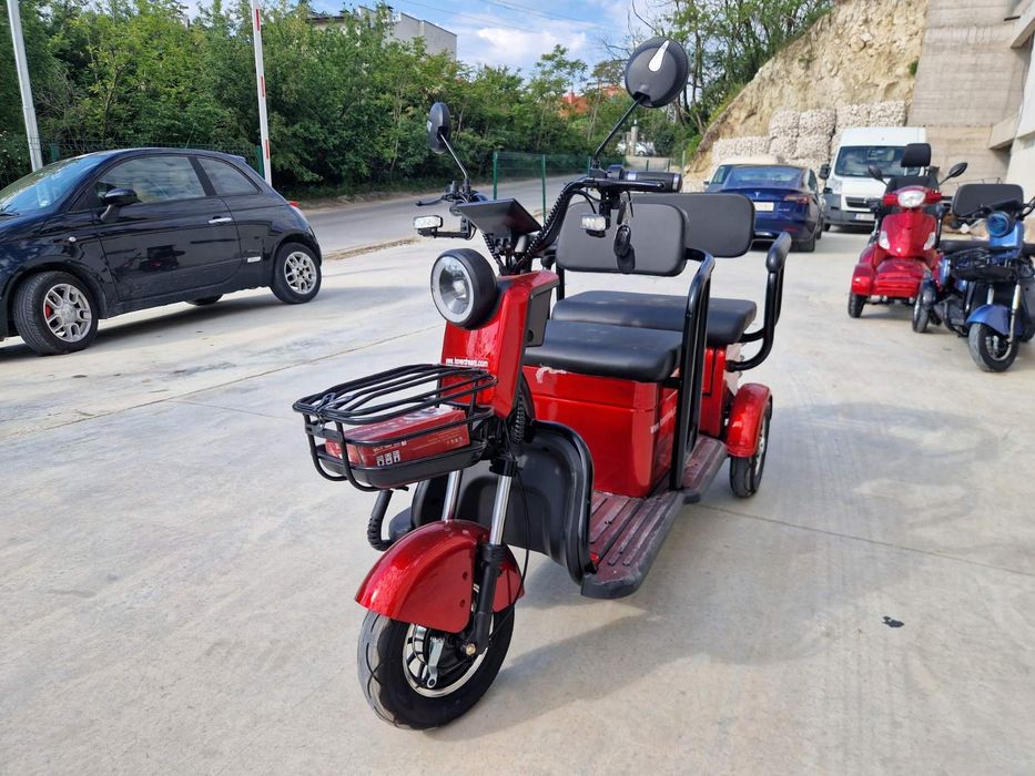 електрическа триколка с 2 седалки  на изплащане с гаранция