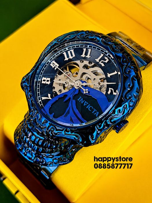 INVICTA Skull blue automatic 51 mm, Инвикта нов ръчен часовник