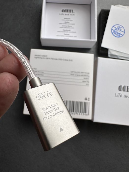 Cablu ddHiFi Lightning to USB-A female OTG cable 2.0