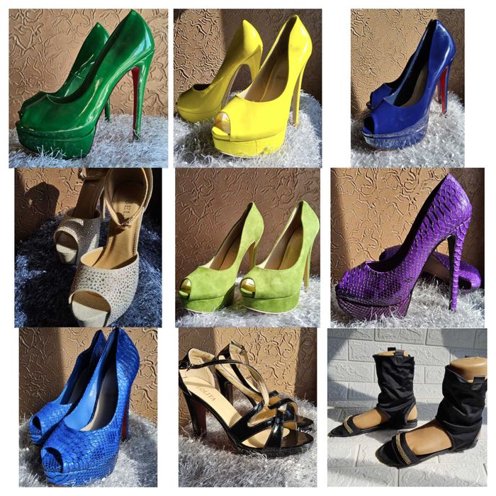 туфли, шпильки, ботильоны, сапожки, сапоги