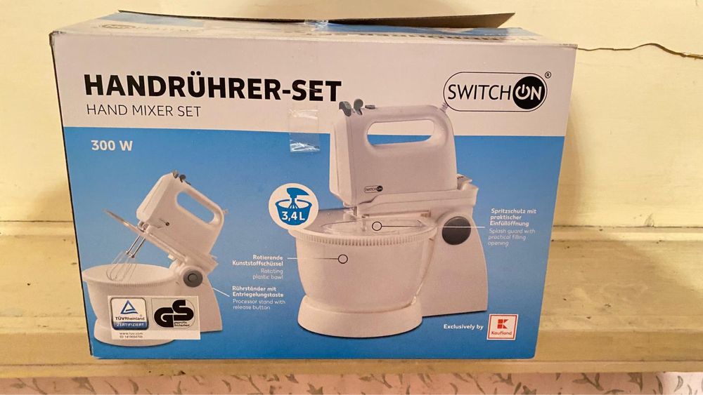 Mixer cu bol Switch On, 300W, NOU, 3,4L capacitate bol
