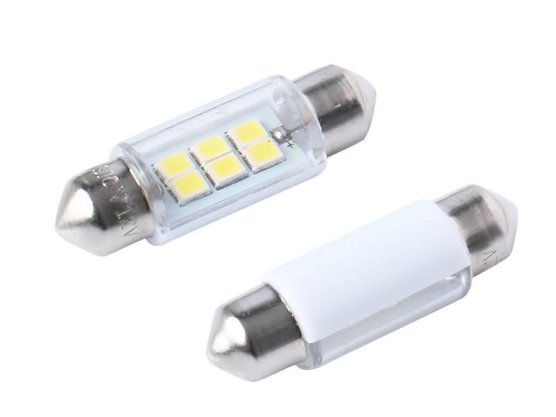 крушка диодна /лед vision festoon sv8.5 36mm 12v 6x 2835 smd led, ...