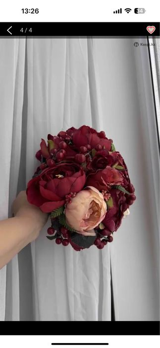 Искусственный букет из пион