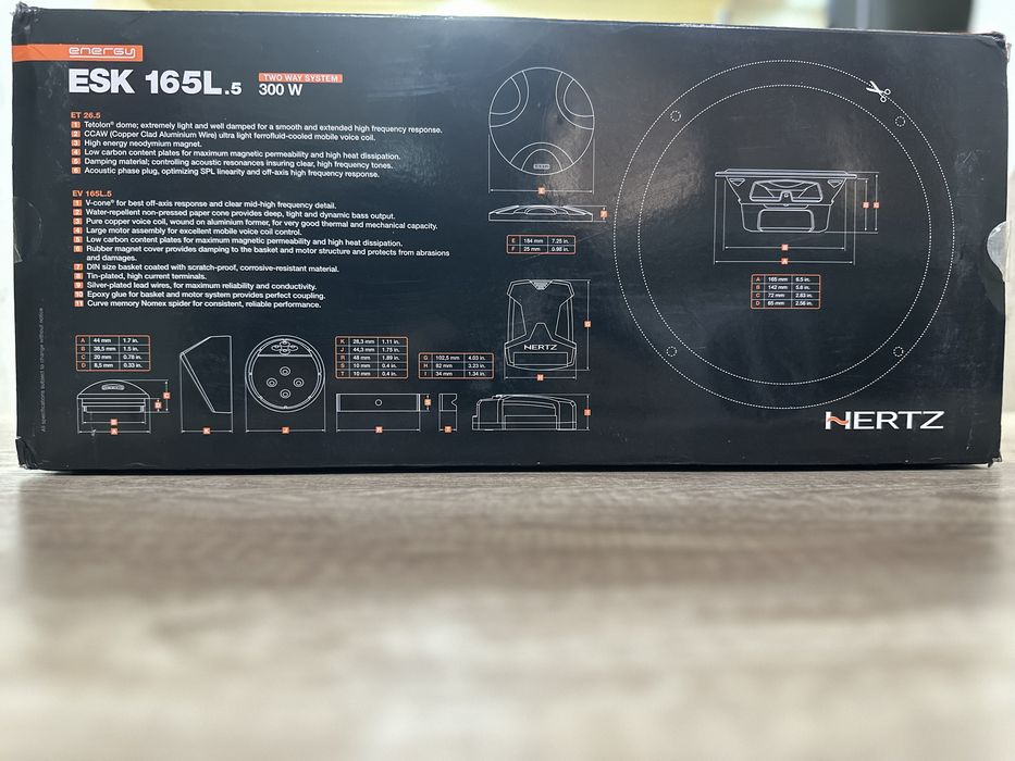 Оригинал Hertz EV 165L.5 динамики колонки