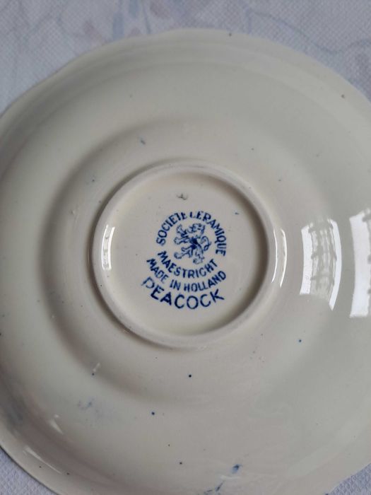 ЧАША с подложна чиния, 1940 г., Порцелан 'Societe Ceramique', Holland