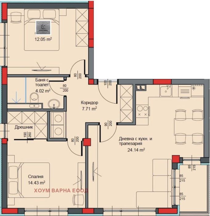 Продава се Тристаен апартамент в Варна, Аспарухово - 90 кв.м за 1120 €/кв.м - Снимка #6