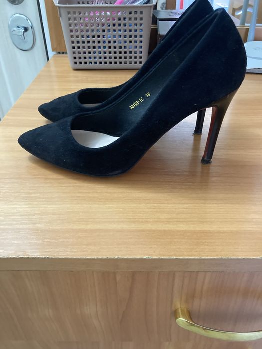 Туфли замшевые черные