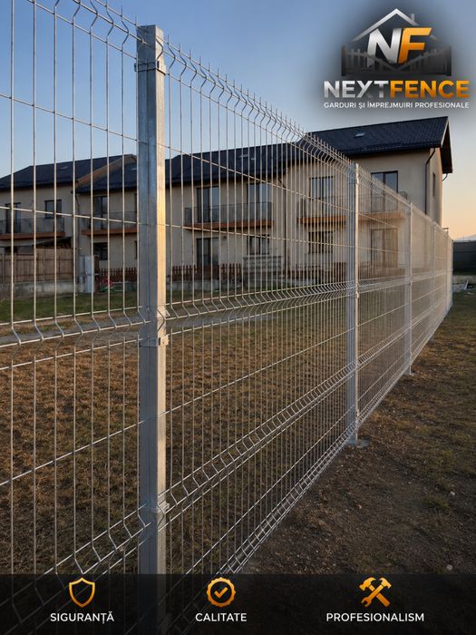 Gard Plasă Bordurată Zincată – Montaj Profesional | Împrejmuiri Rezidențiale și Industriale