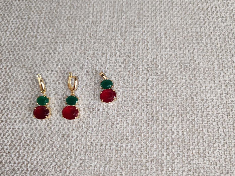 Set din argint aurit cu greutate de 17.2 gr.