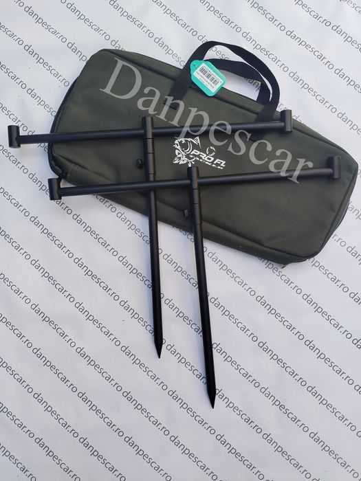 Set 2 BUZZ BAR FEEDER 40cm 3 posturi si 2 picheti reglabili+geanta