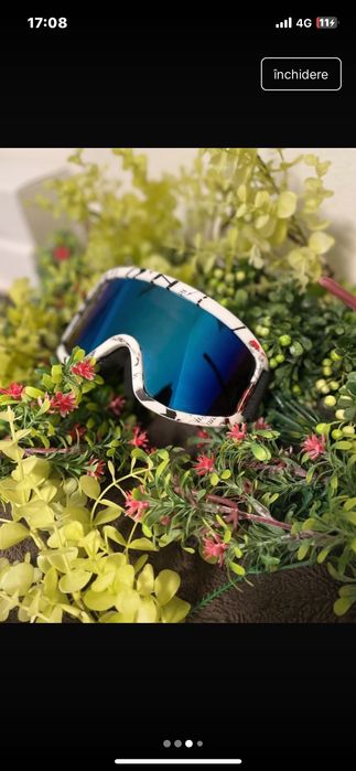 Ochelari de ski/snowboard moderni albi /cameleon