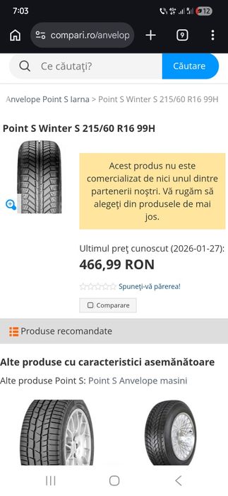 Anvelope 7mm  215 60 16" gume 2024 cauciucuri m+s