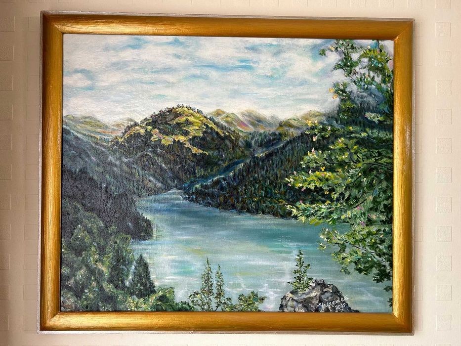 Картина "Горная река". МАСЛО.
