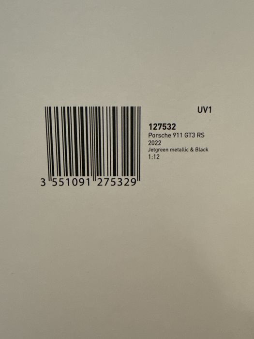 Колекционерски автомобил Porsche 911 GT3 RS 1:12 Norev