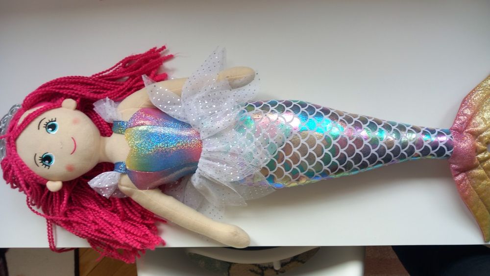 Papusa De Plus Ariel Sirena, 70cm