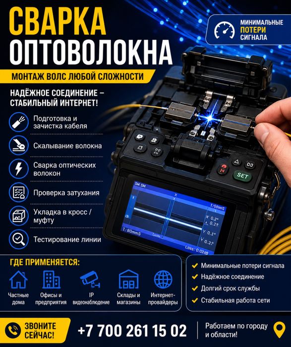 Сварка оптоволокна,