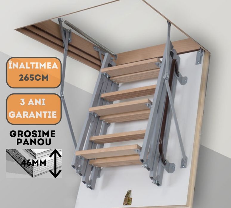 Scara de pod sau mansard, din metal sau lemn90×90