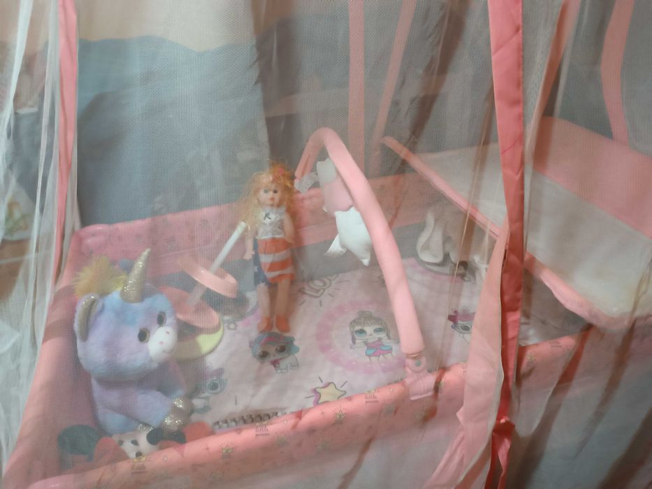 Детска кошара Lorelli Magic Sleep - Princess, розова