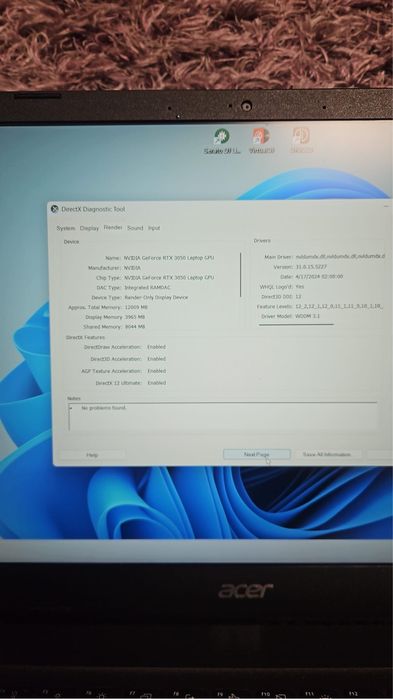 Laptop Gaming Acer Aspire 7 i5-12450H | RTX 3050 | 16GB RAM