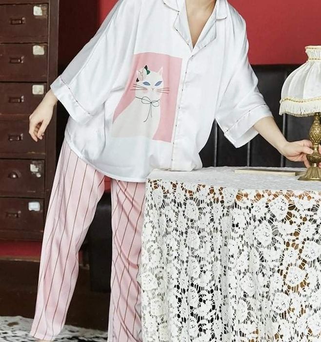 Pijama dama, Pijamale dama, Satin, Cadou, Craciun