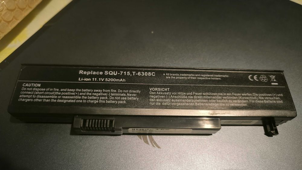 Laptop Battery for Gateway SQU-715 - 11.1V, 6 Cell, 5200mAh, T-6308C