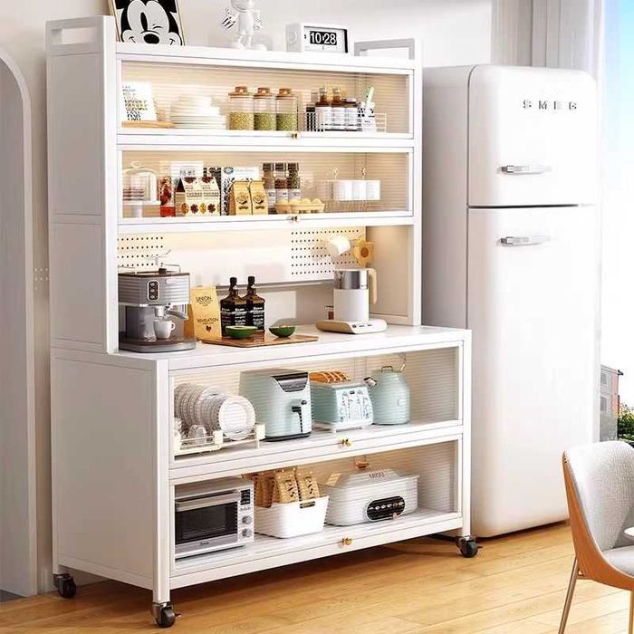 Стенка/ Кухонный шкаф с прозрачным окном/для посуды и продуктов