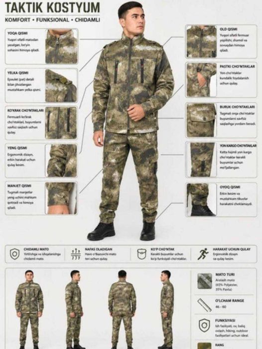 Taktik forma Maxsus forma Cпецодежда Uniforma