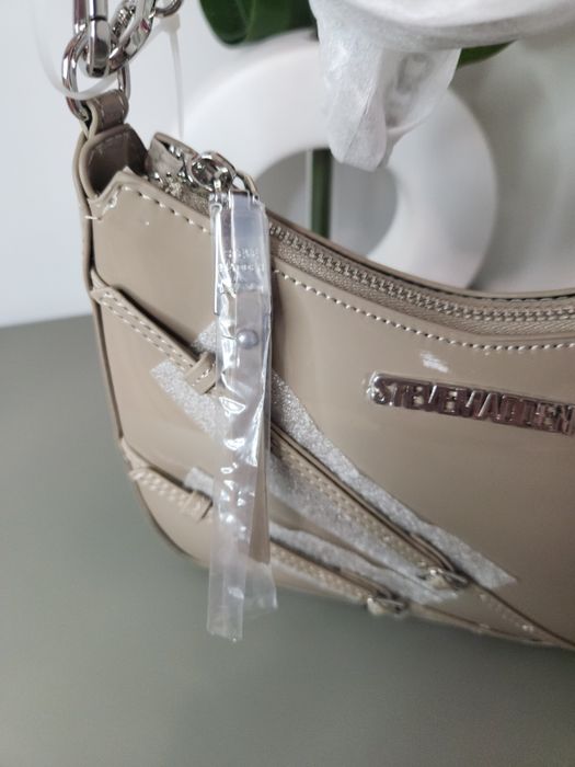 Steve Madden – дамска чанта, taupe лакирана