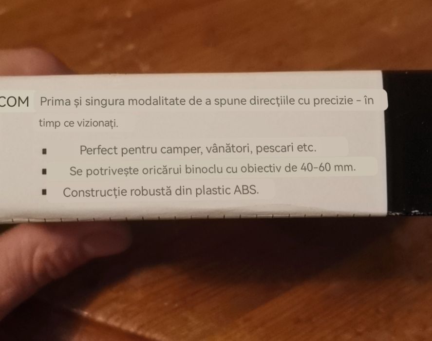 Compas atașabil pentru binoclu