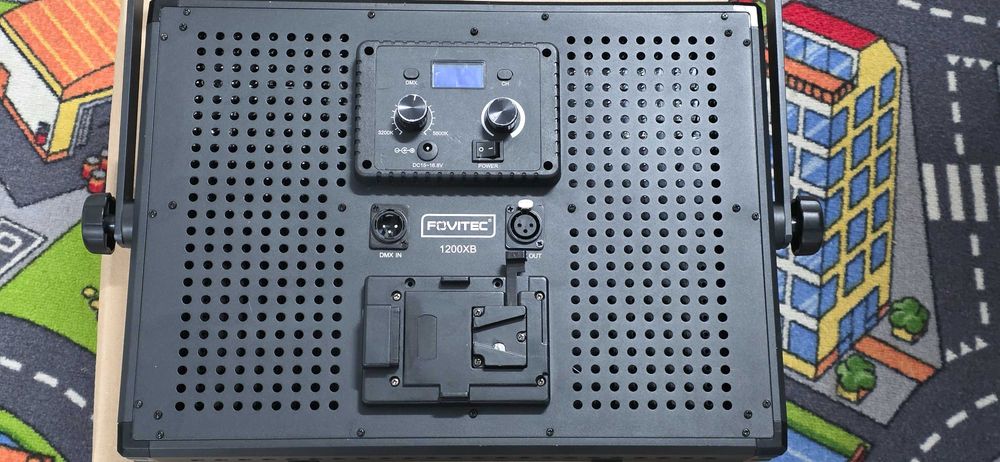 Lampa LED Studio Fovitec 1200XB Bi-Color DMX (1200 LED-uri, V-Mount)