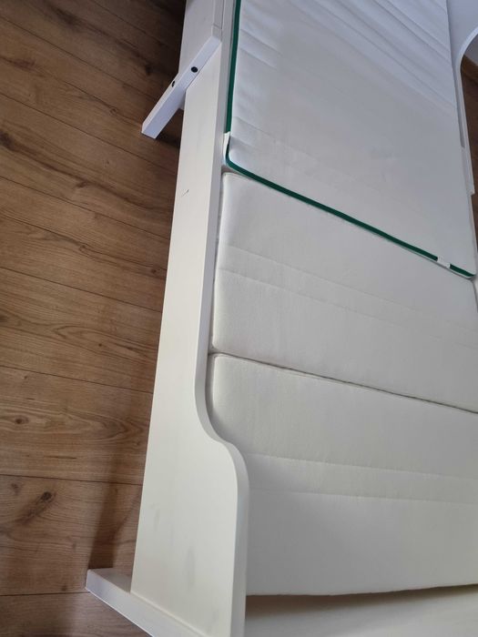 SUNDVIK Cadru pat extensibil+somieră, alb, 80x200 cm