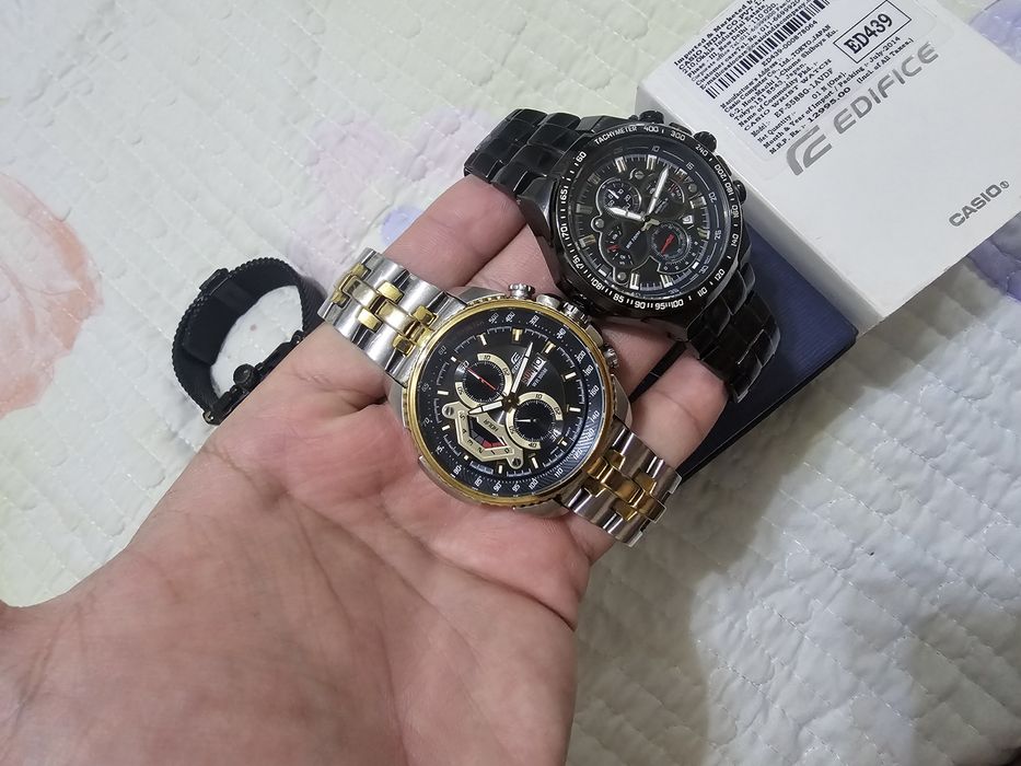 Casio Edifice ED-439 Chronograph Gold n Black (Original)