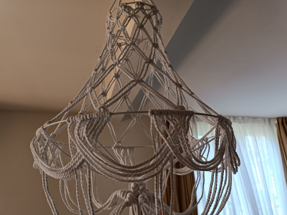 Бохо Макраме Полюлей Лампа - Различни Цветове