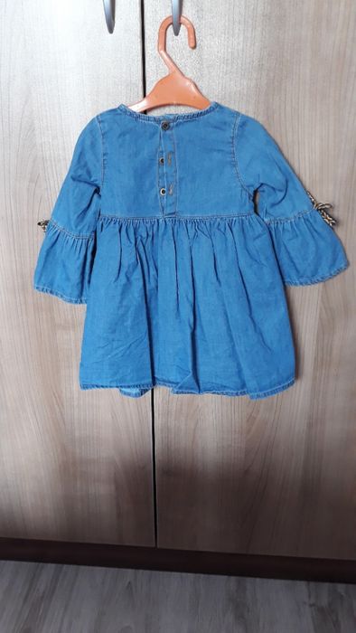 Дънкова бебешка рокля