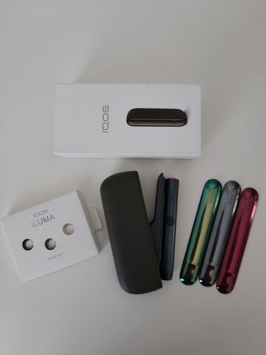 Kit complet IQOS ILUMA + 3 Ușițe metalice + Set Inele