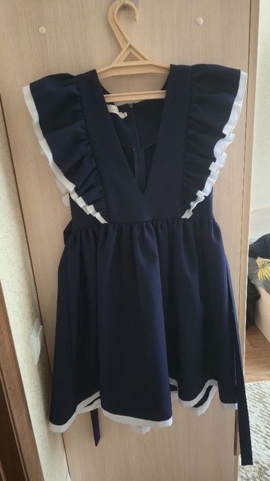 Сарафан школьный синий