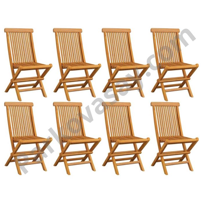 Сгъваеми градински столове тиково дърво масив