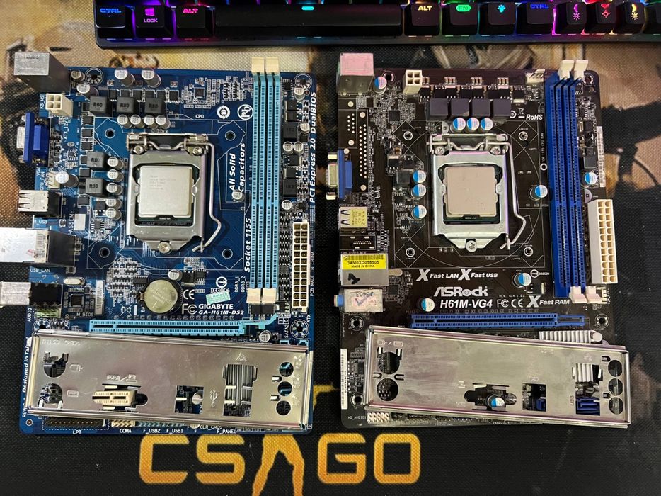 Gigabyte, AsRock H61 +i3