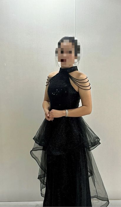 Қара фаталы көйлек бір рет киілген