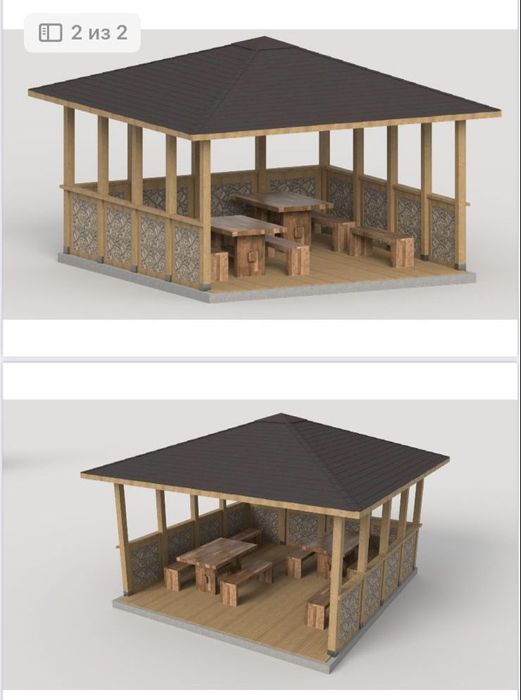 Беседки прямоугольные