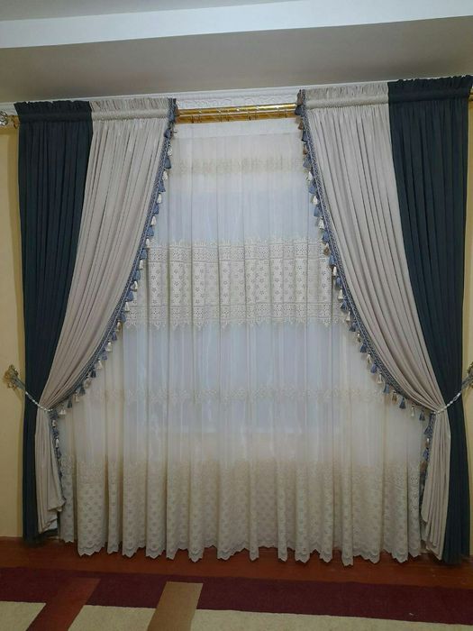 Установка карнизов для штор любой сложности