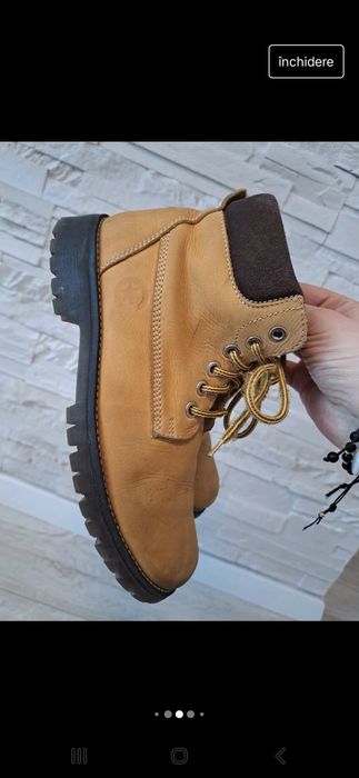 Ghete bocanci piele naturala Nabuc goodyear mărimea 36