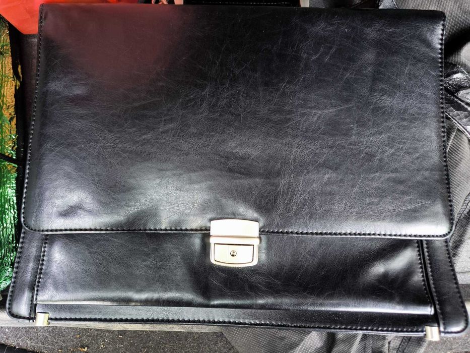 Geanta business piele neagra