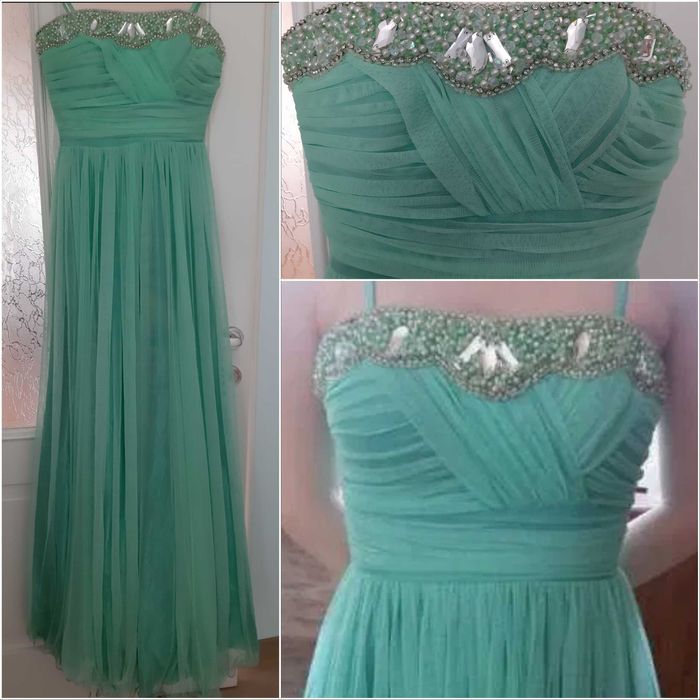 Продавам зелена абитуриентска рокля