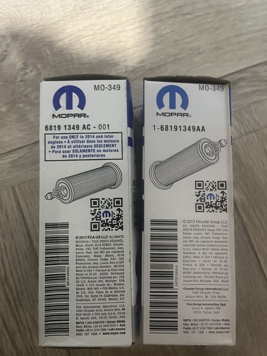 Фильтра масляные mopar jeep wk2