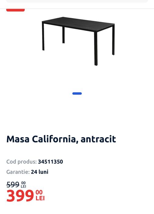 masa terasa cu 4 scaune California