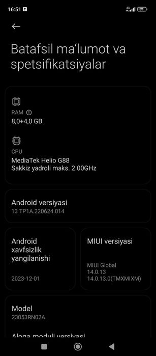 Redmi 12 5G  yangi telefon