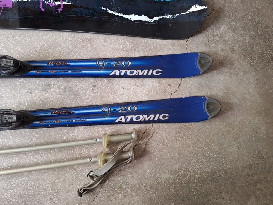 Ски Atomic 9-20 170см.; Сноуборд Nidecken 160см.