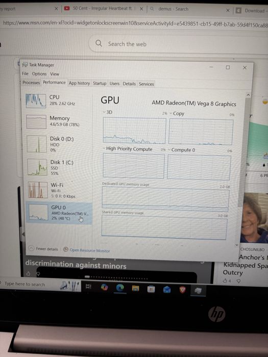 Leptop hp probook G455R G6 AMD ryzen 5 256+ 1tb